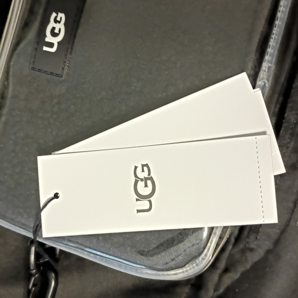 UGG Black Faux Fur And Clear Janey Crossbody New - Picture 2 of 5